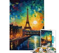Rompecabezas para Adultos de 1000 Piezas Sueños parisinos para cumpleaños y Navidad Juego práctico de Corte de precisión para Mayores de 14 años (38x52cm)