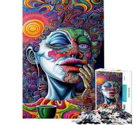 Rompecabezas para Adultos de 1000 Piezas Sueños psicodélicos vívidos - Rompecabezas Abstracto Surrealista para Adultos Decoración de Pared Regalos para Mujeres Regalos para Amigos y Familiares