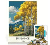 Rompecabezas para Adultos de 1000 Piezas, Sundance Utah Art, Juegos Divertidos para Toda la Familia, con Piezas de Formas aleatorias Que encajan Perfectamente 38x26cm