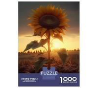 Rompecabezas para Adultos De 1000 Piezas Sunflower Sunset Ground Rompecabezas para Adolescentes Juego Práctico Decoración del Hogar 70x50cm/1000pcs