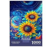 Rompecabezas para Adultos De 1000 Piezas Sunflowers in The Night Sky Rompecabezas para Adultos Juego Familiar Análisis Y Desafío Educativo De Lógica 70x50cm/1000pcs