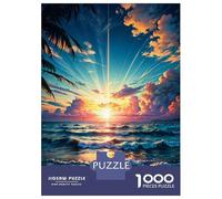Rompecabezas para Adultos De 1000 Piezas Sunset At Beach Rompecabezas para Adultos Juego Práctico Difícil Difícil Cumpleaños Y Navidad 38x26cm/1000pcs