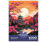 Rompecabezas para Adultos De 1000 Piezas Sunset in Land of Chinese Rompecabezas para Adultos Juego Práctico Difícil Difícil Y Desafiante 52x38cm/1000pcs