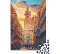Rompecabezas para Adultos De 1000 Piezas Sunset in Malaga's Historic Center Rompecabezas Juego De Ingenio Regalos para Mujeres Cumpleaños Y Navidad 70x50cm/1000pcs
