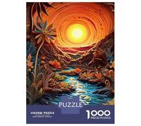Rompecabezas para Adultos De 1000 Piezas Sunset Over The River Rompecabezas para Adultos Juegos Divertidos para La Diversión Familiar Juego Desafiante Regalos 70x50cm/1000pcs