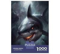 Rompecabezas para Adultos De 1000 Piezas Surreal Fantasy Shark Rompecabezas para Adolescentes Juego Práctico Desafío Difícil Juego Desafiante Regalos 38x26cm/1000pcs