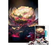 Rompecabezas para Adultos de 1000 Piezas Susurros de peonías Elegantes Juego Educativo Juguetes didácticos Excelentes Regalos y Juguetes para Toda la Familia (tamaño 38x26cm)
