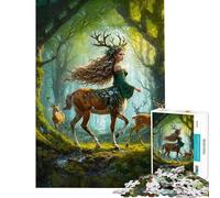 Rompecabezas para Adultos de 1000 Piezas Susurros en el Bosque Salvaje Rompecabezas para Adultos Juego de ingenio Decoración de Pared Regalos para Amigos y Familiares (Tamaño 50x75cm)