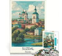 Rompecabezas para Adultos de 1000 Piezas, Suzdal, Rusia, Juego práctico, Actividades Divertidas para Hacer en casa, Regalos para Mujeres 38x52cm