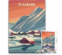 Rompecabezas para Adultos de 1000 Piezas, Svalbard, Arctic Serenity, una Actividad de Ocio Tranquila y Agradable, con Bordes precisos de Primera Calidad, Juguete Artesanal, tamaño 50x75cm