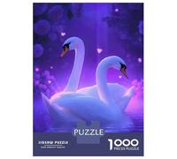 Rompecabezas para Adultos De 1000 Piezas Swans in Love Rompecabezas para Adultos Juego Práctico Corte De Precisión 70x50cm/1000pcs