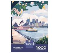 Rompecabezas para Adultos De 1000 Piezas Sydney Australia Travel Rompecabezas para Adultos Juegos Familiares Mejoran La Memoria Reducción del Estrés Regalos 52x38cm/1000pcs