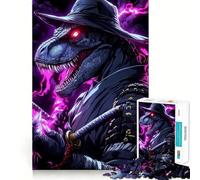 Rompecabezas para Adultos de 1000 Piezas T-Rex, Raptor, Ninja, Animales, Arte de Corte preciso, Juego cognitivo, Juguete, Tiempo de Juego Relajante, Arte de Pared navideño (50x75cm)