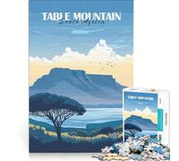 Rompecabezas para Adultos de 1000 Piezas Table Mountain Sudáfrica Juegos Divertidos para Relajarse intelectualmente Lista de Deseos con Papá Noel 38x26cm