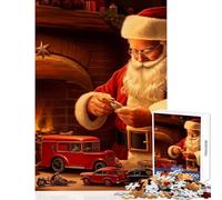 Rompecabezas para Adultos de 1000 Piezas Taller de Papá Noel Juguetes antiestrés Gran Regalo Juego de ingenio descompresión Intelectual tamaño 38x26cm