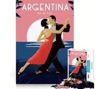 Rompecabezas para Adultos de 1000 Piezas Tango Argentino,Corte preciso,diversión,lógica,Habilidad,Juego,relajación,Tiempo de diversión,Regalo de cumpleaños,Mente (38x26cm)