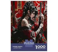 Rompecabezas para Adultos De 1000 Piezas Tattooed Geisha with Katana Rompecabezas para Adultos Juegos Divertidos Difícil Difícil Regalos De Cumpleaños Y Únicos 52x38cm/1000pcs