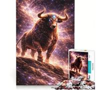 Rompecabezas para Adultos de 1000 Piezas Tauro Estrellado decoración de Pared Regalo de cumpleaños para Fortalecer el Amor Entre Parejas 38x26cm