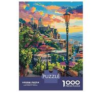 Rompecabezas Para Adultos De 1000 Piezas Tbilisi, Georgia Cityscape Illustration Rompecabezas Para Adultos Juguete Decoración De Pared Decoración Del Hogar Regalos Para Amigos Y Familiares 52x38cm/100