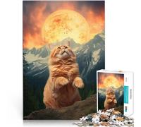 Rompecabezas para Adultos de 1000 Piezas Teton Cat X Pizza Sun Juegos educativos Decoración del hogar Regalo de cumpleaños, Regalos 52x38cm