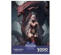 Rompecabezas para Adultos De 1000 Piezas The Dragon Queen Rompecabezas para Adultos Juguete Decoración De Pared Corte De Precisión 52x38cm/1000pcs