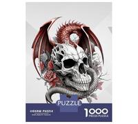 Rompecabezas para Adultos De 1000 Piezas The Dragon Skull Rompecabezas para Adultos Juegos Relajantes Desafío Difícil Regalo De Cumpleaños, Regalos, 70x50cm/1000pcs