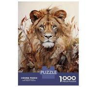 Rompecabezas para Adultos De 1000 Piezas The Golden King Lion Rompecabezas para Adultos Juguete Decoración De Pared Corte De Precisión 52x38cm/1000pcs