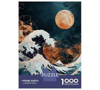 Rompecabezas para Adultos De 1000 Piezas The Great Wave at Night Rompecabezas Antiestrés Juguetes Divertidos Y Humorísticos Actividades Divertidas En Casa, 52x38cm/1000pcs