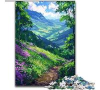 Rompecabezas para Adultos de 1000 Piezas The Green Mountain Impossible Rompecabezas para Adultos Noche de Juegos en Familia, decoración del hogar y Regalo de Entrenamiento Mental Tamaño 38x26cm