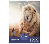 Rompecabezas para Adultos De 1000 Piezas The Huge White Lion Rompecabezas para Adultos Juego De Ingenio Regalo De Cumpleaños Desafío Educativo 70x50cm/1000pcs