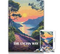 Rompecabezas para Adultos de 1000 Piezas, The Lycian Way, Turquía, Juego Educativo Familiar, decoración, Gran Regalo, tamaño 38x26cm
