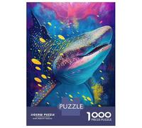 Rompecabezas para Adultos De 1000 Piezas The Peaceful Whale Shark Rompecabezas para Adultos Juego De Ingenio Regalo De Cumpleaños Desafío Educativo 70x50cm/1000pcs