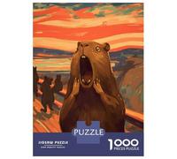 Rompecabezas para Adultos De 1000 Piezas The Scream Capybara Rompecabezas para Adultos Juguete Decoración De Pared Decoración del Hogar Regalos para Amigos Y Familiares 70x50cm/1000pcs