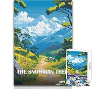 Rompecabezas para Adultos de 1000 Piezas: The Snowman Trek, Bután Juegos Familiares Una Obra de Arte Regalos para el Amigo Secreto Tamaño 38x26cm