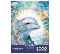 Rompecabezas para Adultos De 1000 Piezas The Wisdom of The Dolphins Rompecabezas para Adultos Juego Práctico Decoración De Pared Cumpleaños Y Navidad 52x38cm/1000pcs
