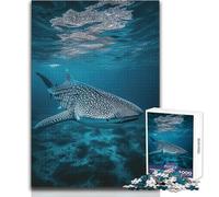 Rompecabezas para Adultos de 1000 Piezas, tiburón Ballena bajo el Agua, un pasatiempo Tranquilo y satisfactorio, Juguete de Corte de precisión Entrelazado, tamaño 50x75cm