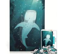 Rompecabezas para Adultos de 1000 Piezas Tiburón Ballena en el océano Juego de ingenio Un Reto difícil Regalo Ideal para Amigos y Familiares 38x52cm