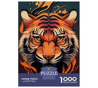 Rompecabezas para Adultos De 1000 Piezas Tiger Animal Head Cartoon Rompecabezas Juguetes Antiestrés, Divertidos Y Humorísticos Regalos para Reducir El Estrés 70x50cm/1000pcs