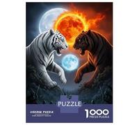 Rompecabezas para Adultos De 1000 Piezas Tiger Confrontation Orange Rompecabezas para Adultos Juegos Relajantes Análisis Y Lógica Regalos para Amigos Y Familiares 70x50cm/1000pcs