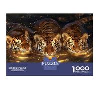 Rompecabezas para Adultos De 1000 Piezas Tiger Cubs in Water Rompecabezas para Adolescentes Juegos Familiares Ensamblaje De Patrones Actividades Divertidas En Casa 52x38cm/1000pcs