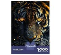 Rompecabezas para Adultos De 1000 Piezas Tiger Gold Black Animals Rompecabezas para Adolescentes Juguetes Antiestrés Desafío Difícil Cumpleaños 52x38cm/1000pcs