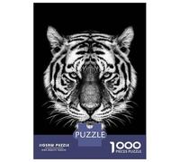 Rompecabezas para Adultos De 1000 Piezas Tiger Head Art Rompecabezas para Adultos Juguete Decoración De Pared Carrera De Velocidad Manual 38x26cm/1000pcs