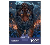 Rompecabezas para Adultos De 1000 Piezas Tiger in The Night Rompecabezas para Adultos Juegos Divertidos para La Diversión Familiar Juego Desafiante Regalos 38x26cm/1000pcs