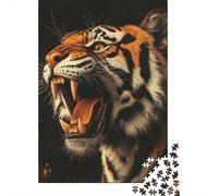 Rompecabezas para Adultos De 1000 Piezas Tiger Roaring Wild Cat Rompecabezas Juego De Ingenio Regalos para Mujeres Cumpleaños Y Navidad 70x50cm/1000pcs