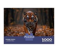 Rompecabezas para Adultos De 1000 Piezas Tiger Walking Through Autumn Forest Rompecabezas para Adultos Juegos Familiares Vacaciones En Casa Matar El Tiempo para Cumpleaños, Navidad 52x38cm/1000pcs