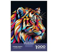 Rompecabezas para Adultos De 1000 Piezas Tiger WPAP Pop Art Rompecabezas para Adultos Juguete Decoración De Pared Carrera De Velocidad Manual 38x26cm/1000pcs