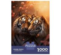 Rompecabezas para Adultos De 1000 Piezas Tigers Romantic Love Peace Rompecabezas para Adultos Juegos Relajantes Decoración del Hogar Desafío Educativo 70x50cm/1000pcs
