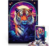 Rompecabezas para Adultos de 1000 Piezas Tigre fantástico en Estado Salvaje Juegos de relajación Regalos de cumpleaños 52x38cm