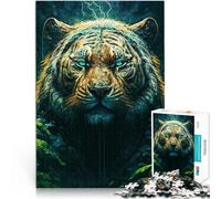 Rompecabezas para Adultos de 1000 Piezas Tigre Legendario del Bosque Difícil Difícil Cada Pieza es única: un desafiante y Divertido Juego Familiar 38x26cm
