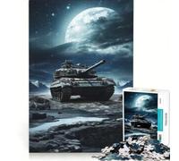 Rompecabezas para Adultos de 1000 Piezas Tigre Panzer y Luna Juego Familiar difícil y desafiante Regalo de cumpleaños y único 50x75cm